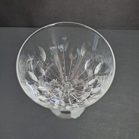Val St Lambert Nestor Hamlet Wine Glass 5.75" Cut Crystal Belgium Vintage 1950s - Picture 2 of 12